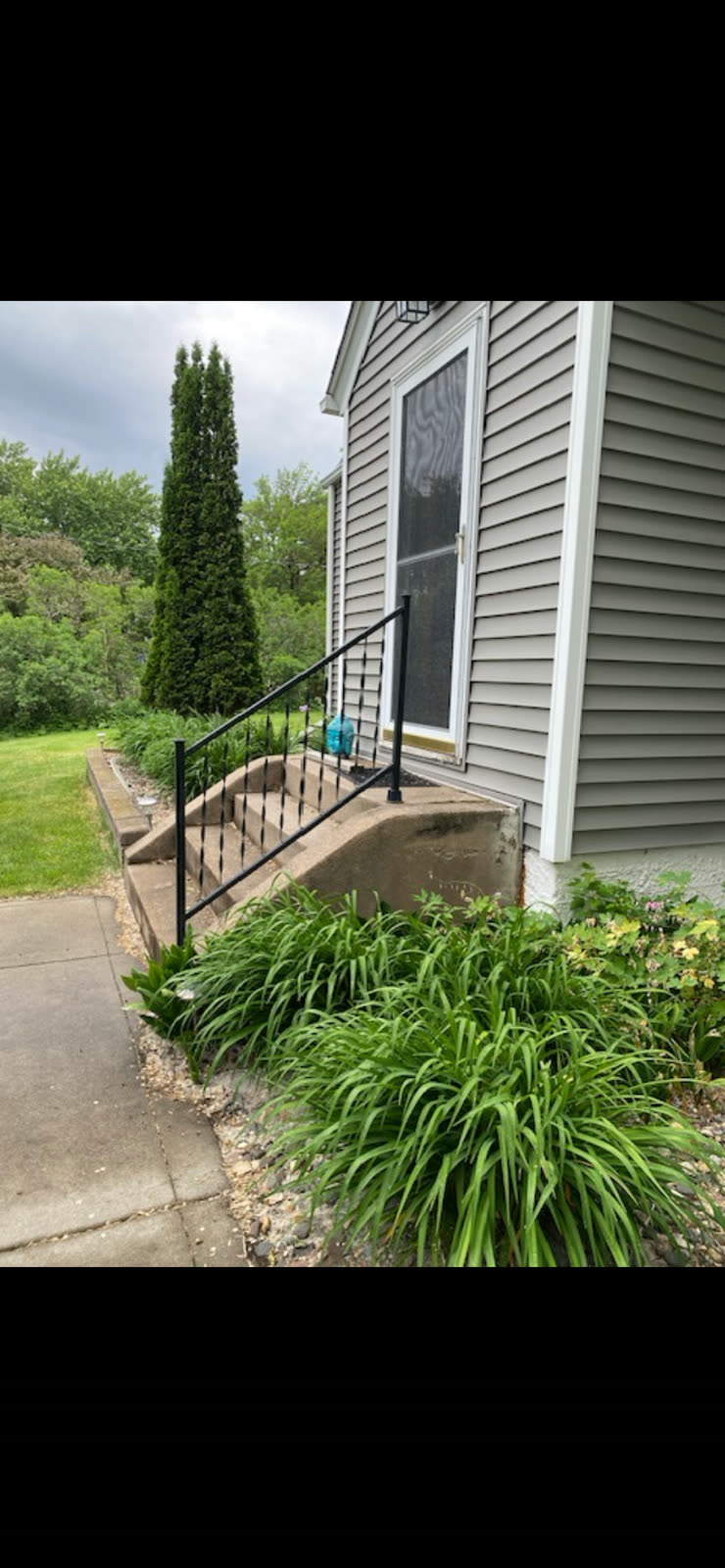 Old concrete steps and stoop scheduled for removal, Twin Cities MN