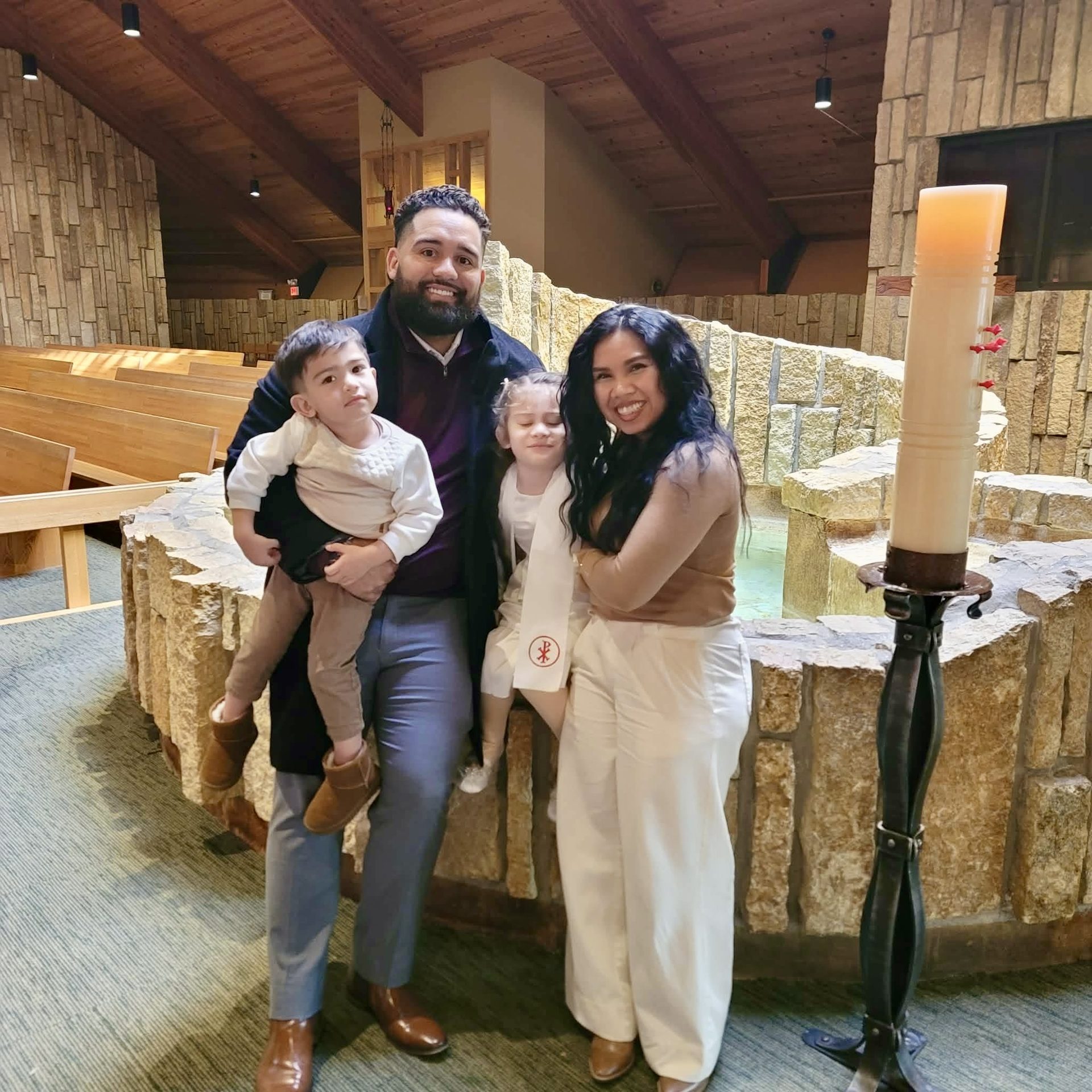 Jordan Beckman, Co-Owner of Twin Cities Concrete Demolition, with his family