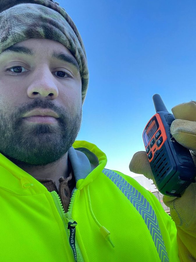 Jordan Beckman, owner of Twin Cities Concrete Demolition, on a Minneapolis job site