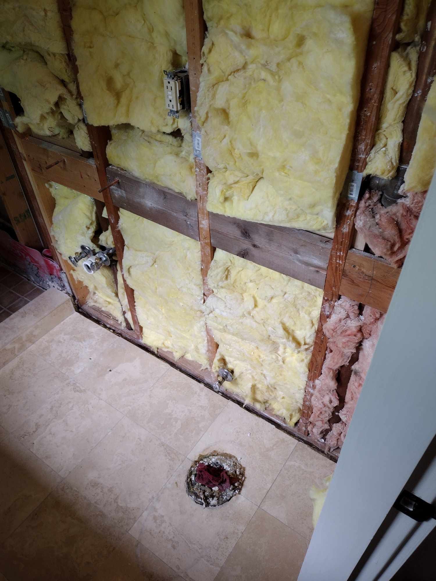 Bathroom wall demolition interior Minneapolis MN